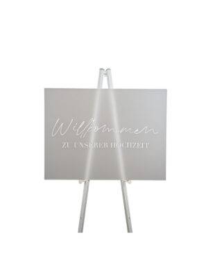 Willkommensschild, Acryl 60x80 cm