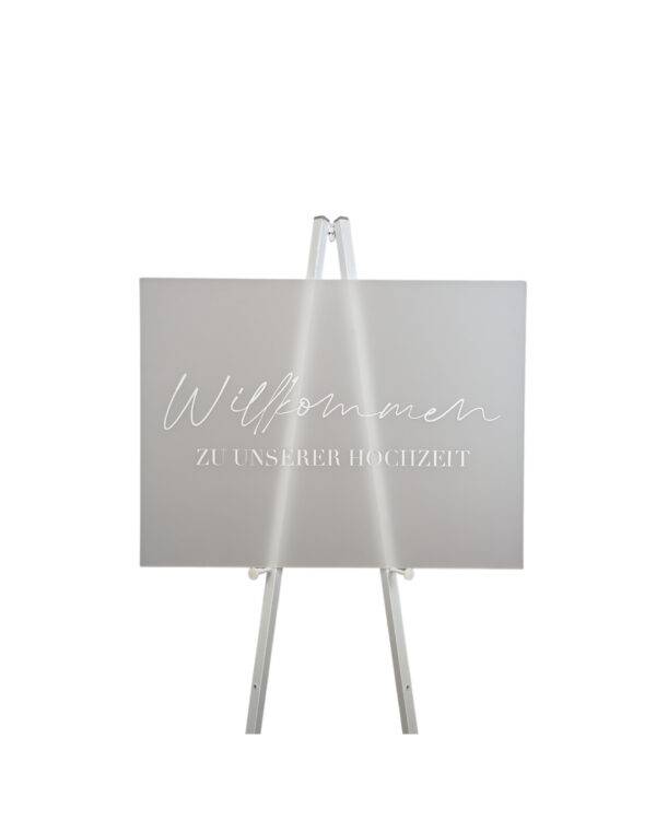 Willkommensschild, Acryl 60x80 cm