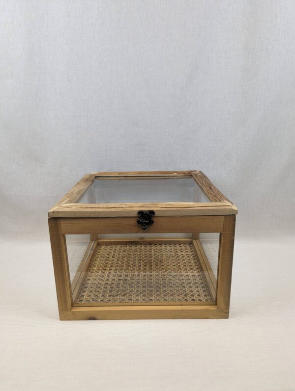 Kartenbox, Glas Wienergeflecht