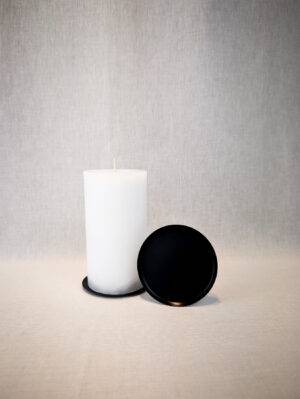 Kerzenteller, schwarz