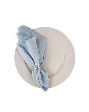 Servietten, Cotton Gauze hellblau