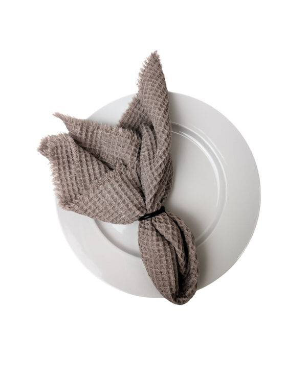 Servietten, Waffelpique taupe