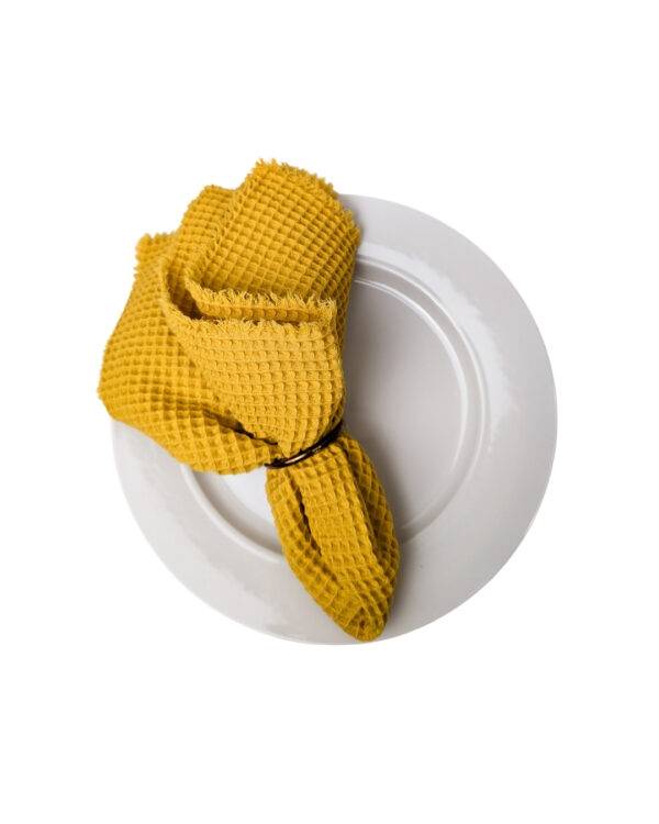 Servietten, Waffelpique senf