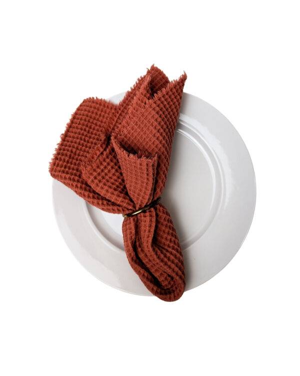 Servietten, Waffelpique rost