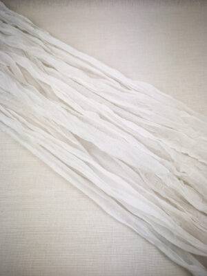 Tischläufer, Fine Art Chiffon weiß 240 cm