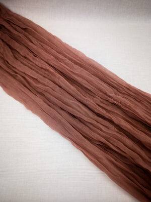 Tischläufer, Fine Art Chiffon terrakotta 240 cm