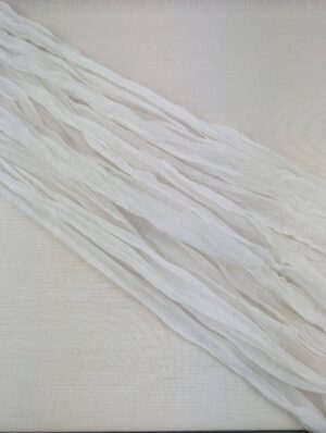 Tischläufer, Fine Art Chiffon weiß 180 cm