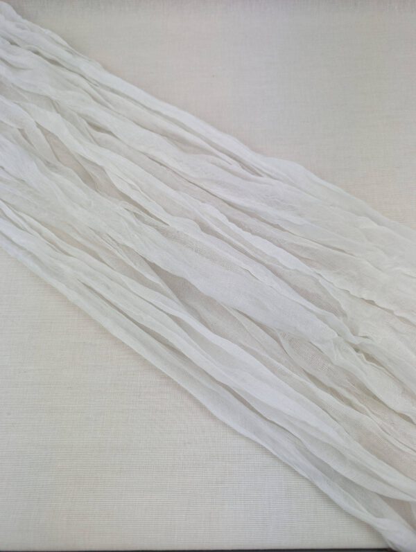 Tischläufer, Fine Art Chiffon weiß 180 cm