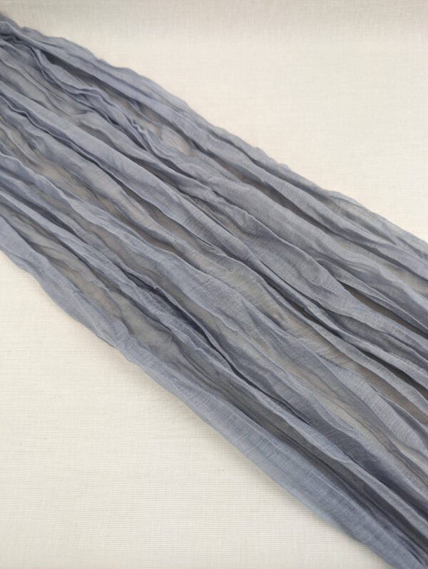 Tischläufer, Fine Art Chiffon grau 180 cm