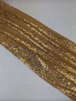 Tischläufer, Pailette gold 280 cm