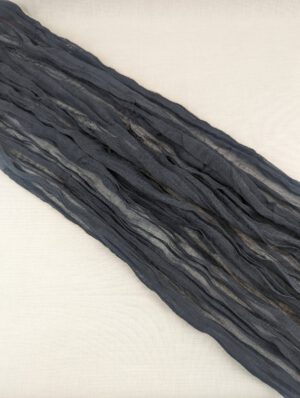 Tischläufer, Fine Art Chiffon schwarz 290 cm