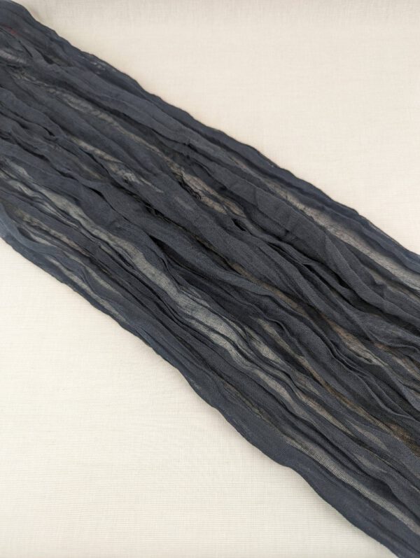 Tischläufer, Fine Art Chiffon schwarz 290 cm