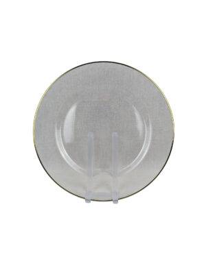 Platzteller, Glas Goldrand