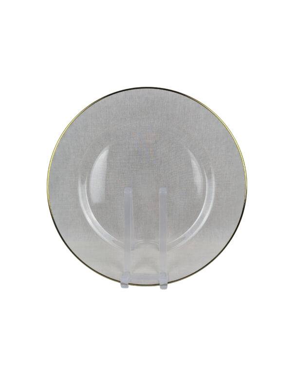 Platzteller, Glas Goldrand