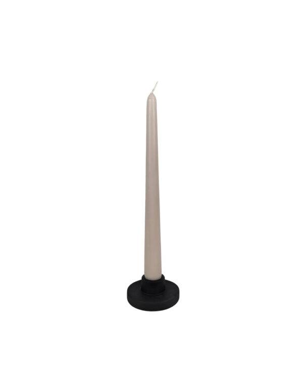 Stabkerzenhalter, Keramikteller schwarz