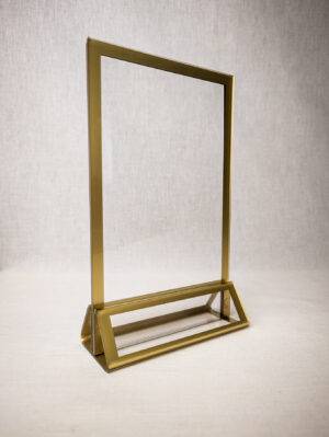 Tischnummer, Acrylrahmen gold