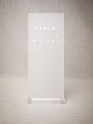 Tischnummer, Acryl gefrostet hoch 1-18
