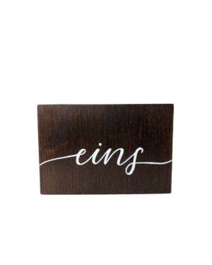 Tischnummer, Holz Set Nr 1-16
