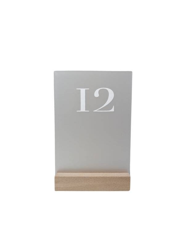 Tischnummer, Acryl gefrostet Ziffer 1-12