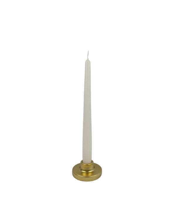 Stabkerzenhalter, Keramikteller gold