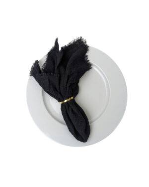 Servietten, Cotton Gauze schwarz
